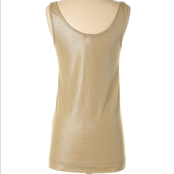 J. Crew Women’s Gold Shimmer Tank Top - Picture 2 of 2